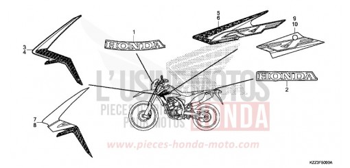 MARQUE/RAYURE (CRF250L) CRF250LF de 2015